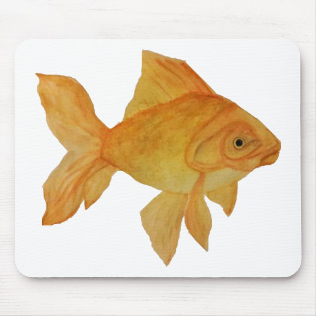 Watercolor Goldfish Mouse Pad (Front)
