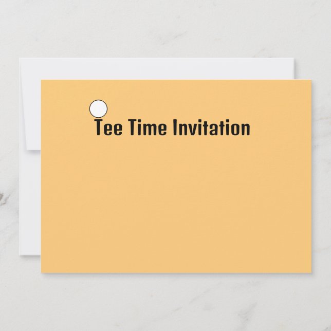 Watercolor Golf Course Utopia Invitation (Back)