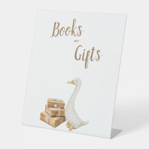 Watercolor Goose Baby Shower Book and Gifts Sign