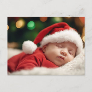 Watercolor Goose Photo Baby Announcement - Card