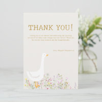Watercolor Goose Wildflower Baby Shower