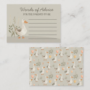 Watercolor Goose Words Of Advice - Enclosure Card