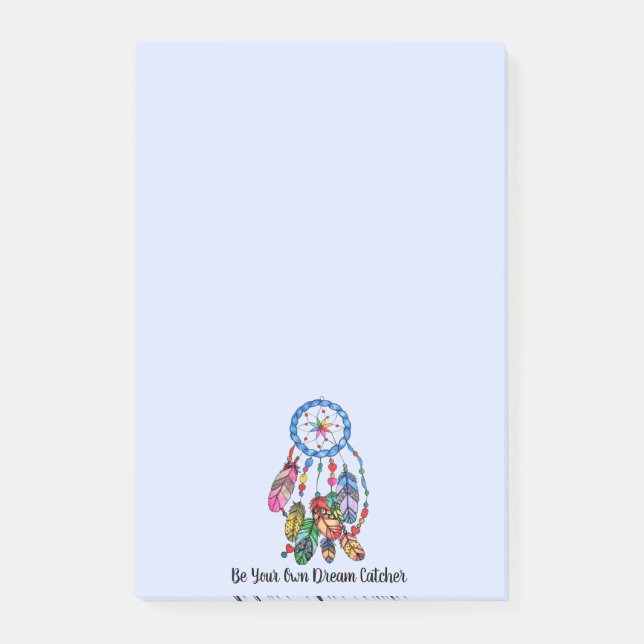 Watercolor gorgeous rainbow dream catcher post-it notes (Front)