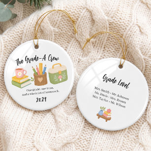 Watercolor Grade-Level Teams Group Ornament