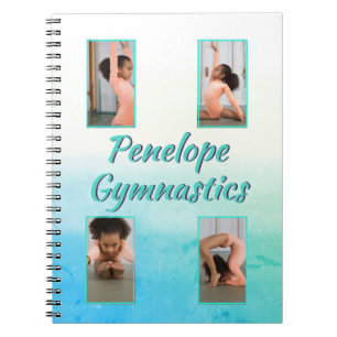 Watercolor Gradient Custom Name, Sport & Photo Notebook