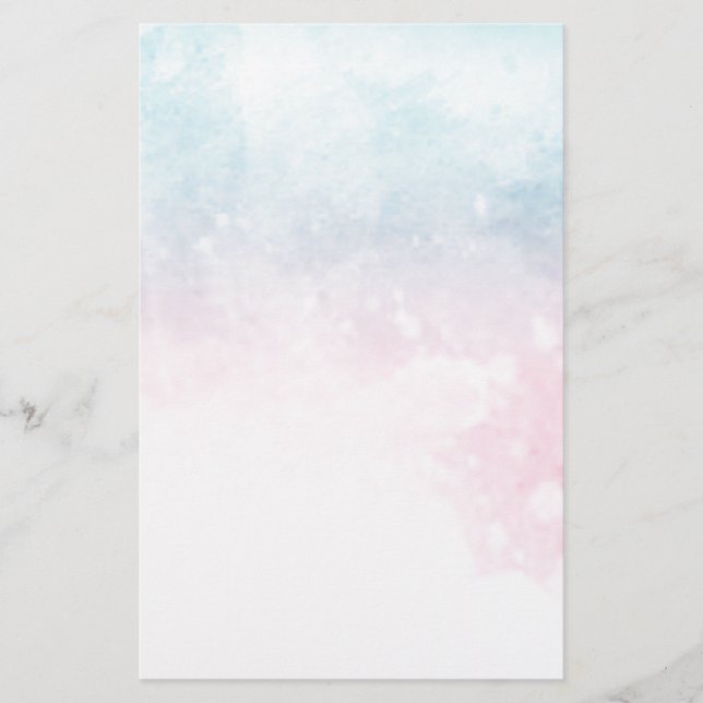 watercolor gradient ombre stationery (Front)