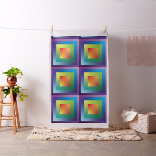 Watercolor Gradient Pillow Quilt Square Fabric