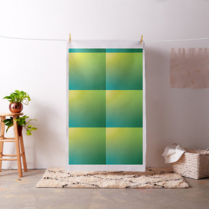 Watercolor Gradient Pillow Square Green Yellow Fabric