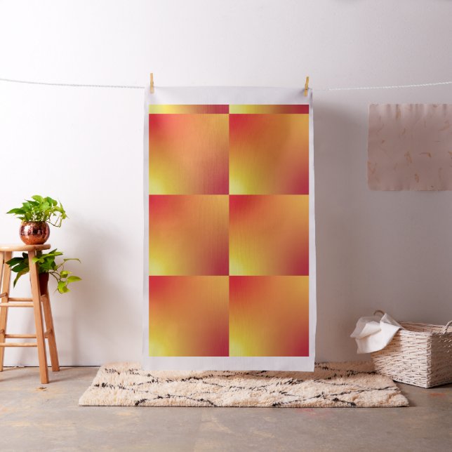 Watercolor Gradient Pillow Square Orange Yellow Fabric (In Situ)