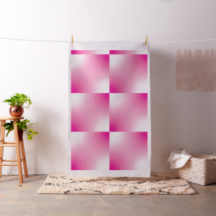 Watercolor Gradient Pillow Square Pink and White Fabric