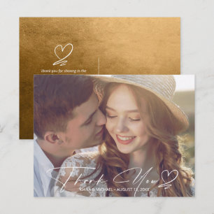 Watercolor Gradient Thank You Autumn Gold ID786 Announcement Postcard