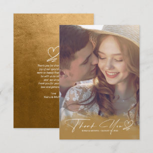 Watercolor Gradient Thank You Autumn Gold ID786 Card