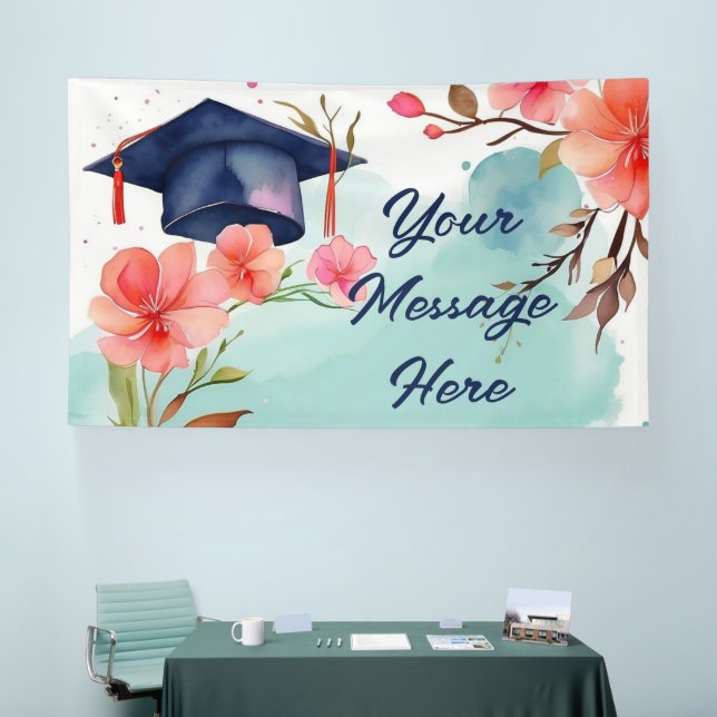 Watercolor Graduation Celebration  Banner (Tradeshow)