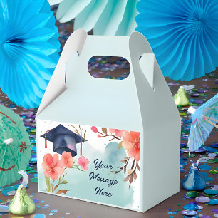 Watercolor Graduation Celebration  Favor Box