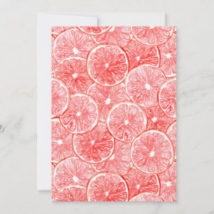 Watercolor grapefruit slices pattern