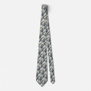 Watercolor Great Blue Heron Birds Nature Art Tie
