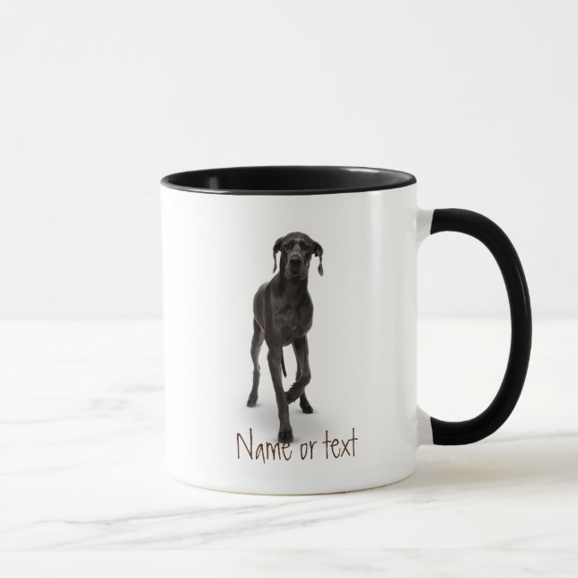Watercolor Great Dane Pet Dog Custom  Mug (Right)