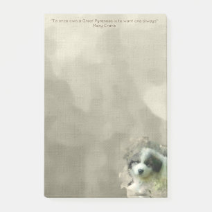 Watercolor Great Pyrenees Puppy - Sweet Post-it Notes
