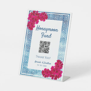 Watercolor Grecian Elegance + Pink Honeymoon Found Pedestal Sign