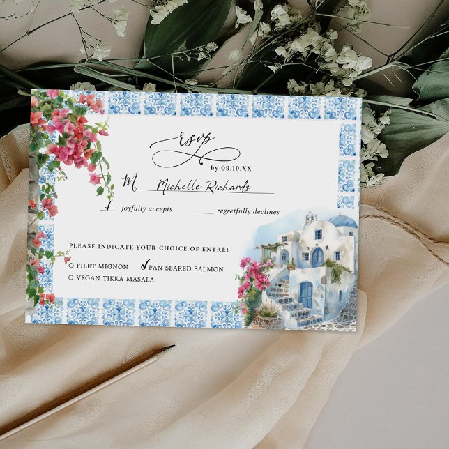 Watercolor Greece | Wedding RSVP (Creator Uploaded)
