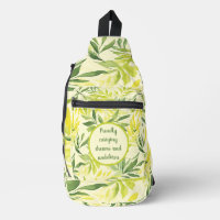 Watercolor Green and Yellow Leaf Pattern