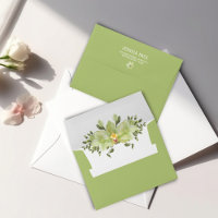 Watercolor Green Clivia Floral Bridal Shower