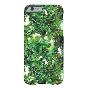Watercolor green fern forest fall pattern barely there iPhone 6 case