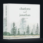 Watercolor Green Forest Modern Simple Wedding Binder<br><div class="desc">Watercolor Green Forest Modern Simple Wedding 3 ring binder</div>