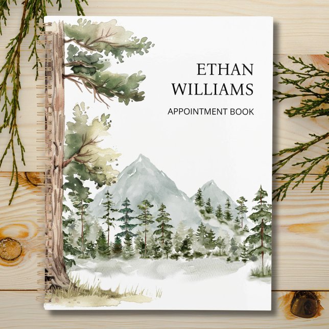 Watercolor Green Forest Personalized Appointment (In situ)