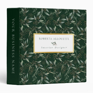 Watercolor green leaf floral gum nut pink flower binder