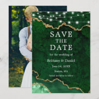 Watercolor Green Marble Agate Geode Lights Photo