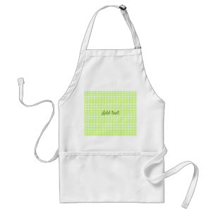 Watercolor green plaid ginham personalized add tex standard apron