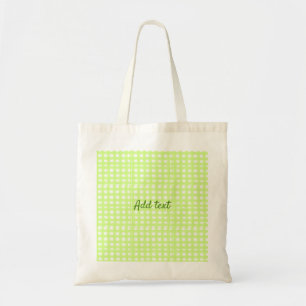 Watercolor green plaid ginham personalized add tex tote bag
