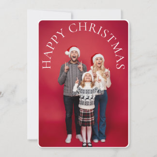 Watercolor Green Truck Christmas Holiday Photo  Invitation