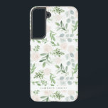 Watercolor Greenery and White Flowers Personalized Samsung Galaxy Case<br><div class="desc">Customizable Samsung Galaxy Case featuring watercolor pattern of eucalyptus leaves,  foliage,  and white flowers Personalize by adding your own name or adding a short phrase. This greenery Samsung Galaxy Case is perfect as a personalized gift.</div>