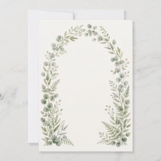 Watercolor Greenery Arch Bridal Shower Invitation