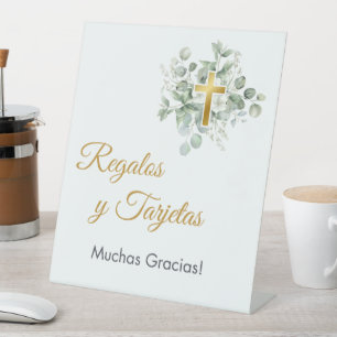 Watercolor Greenery Baptism Gifts and Cards Sign