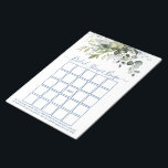 Watercolor Greenery Dusty Blue Bridal Shower Bingo Notepad<br><div class="desc">Modern Elegant Watercolor Botanical Greenery Bridal Shower Bingo Sheets Notepad includes eucalyptus leaves,  green botanical foliage,  dusty blue leaves and other beautiful botanical greenery. Trendy Calligraphy Script. Dusty Blue.</div>