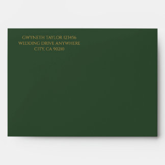 Watercolor Greenery foliage leaves Wedding  Envelope