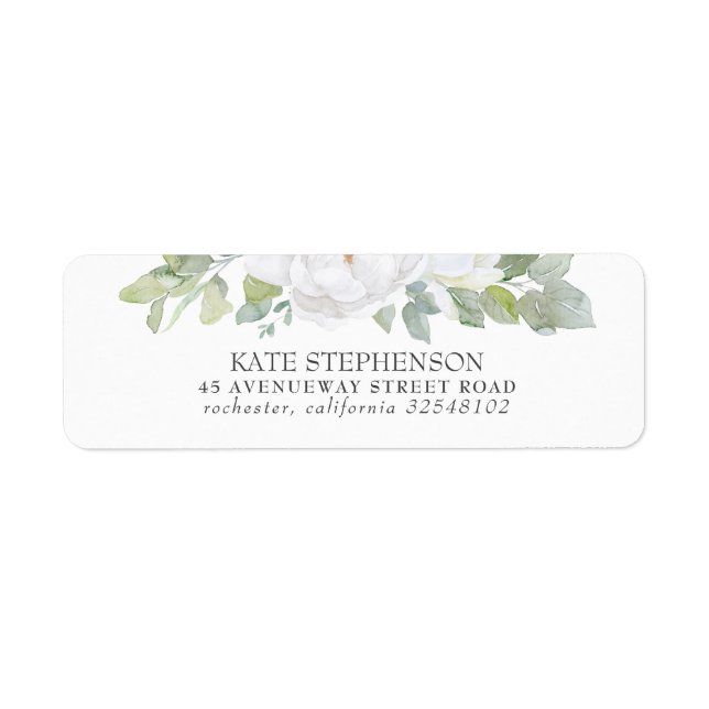 Watercolor Greenery Leaves Elegant Garden (Front)
