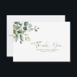 Watercolor Greenery Leaves Small Thank You<br><div class="desc">Watercolor greenery leaves small cute thank you cards</div>