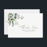 Watercolor Greenery Leaves Small Thank You<br><div class="desc">Watercolor greenery leaves small cute thank you cards</div>