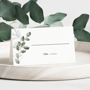 Watercolor Greenery  Place Card