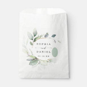 Watercolor Greenery Wedding Favours Favour Bag