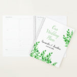 Watercolor Greenery Wedding Plans Planner<br><div class="desc">This planner is perfect for the happy couple to keep tracks of wedding plans and appointments. It features a beautiful watercolor graphic of green foliage and offers custom text for the names of the bride and groom and their wedding date.</div>