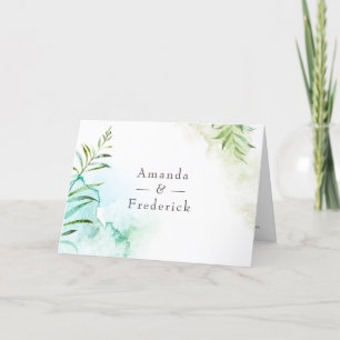 Watercolor Greenery Wedding Program