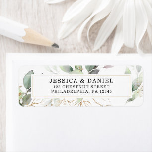 Watercolor Greenery with Sage and Gold Return