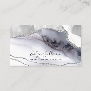 watercolor grey agate background business card