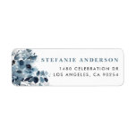 Watercolor Grey and Blue Flowers<br><div class="desc">Add a botanical accent to your envelopes with these floral return address labels. It features a watercolour pattern of blue flowers. Personalize by adding a name and address. This will be a perfect accompaniment to holiday cards and invitations. Matching items are available.</div>