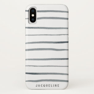 Watercolor Grey Stripes Case-Mate iPhone Case